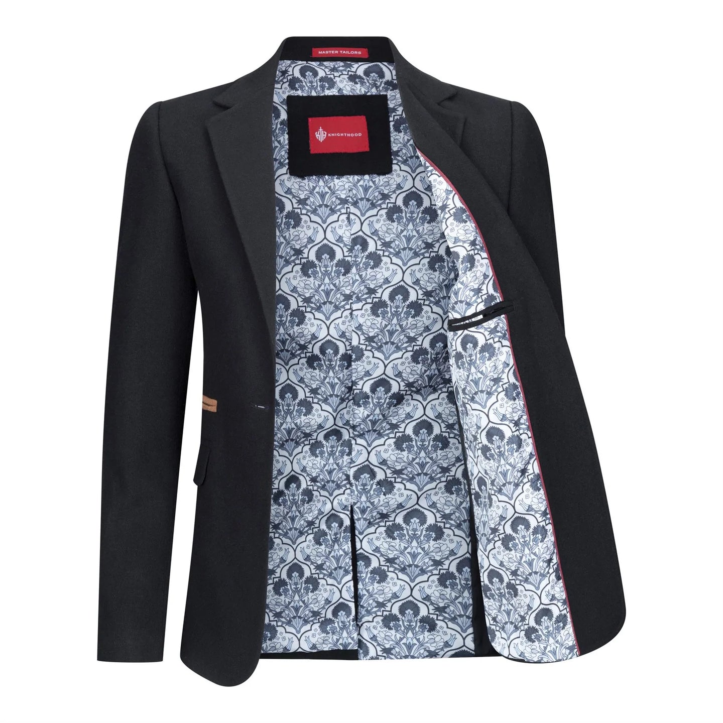 Ženski blazer obleka iz volnenega tvida z našitki na komolcu iz 20. let prejšnjega stoletja, vintage klasična črna