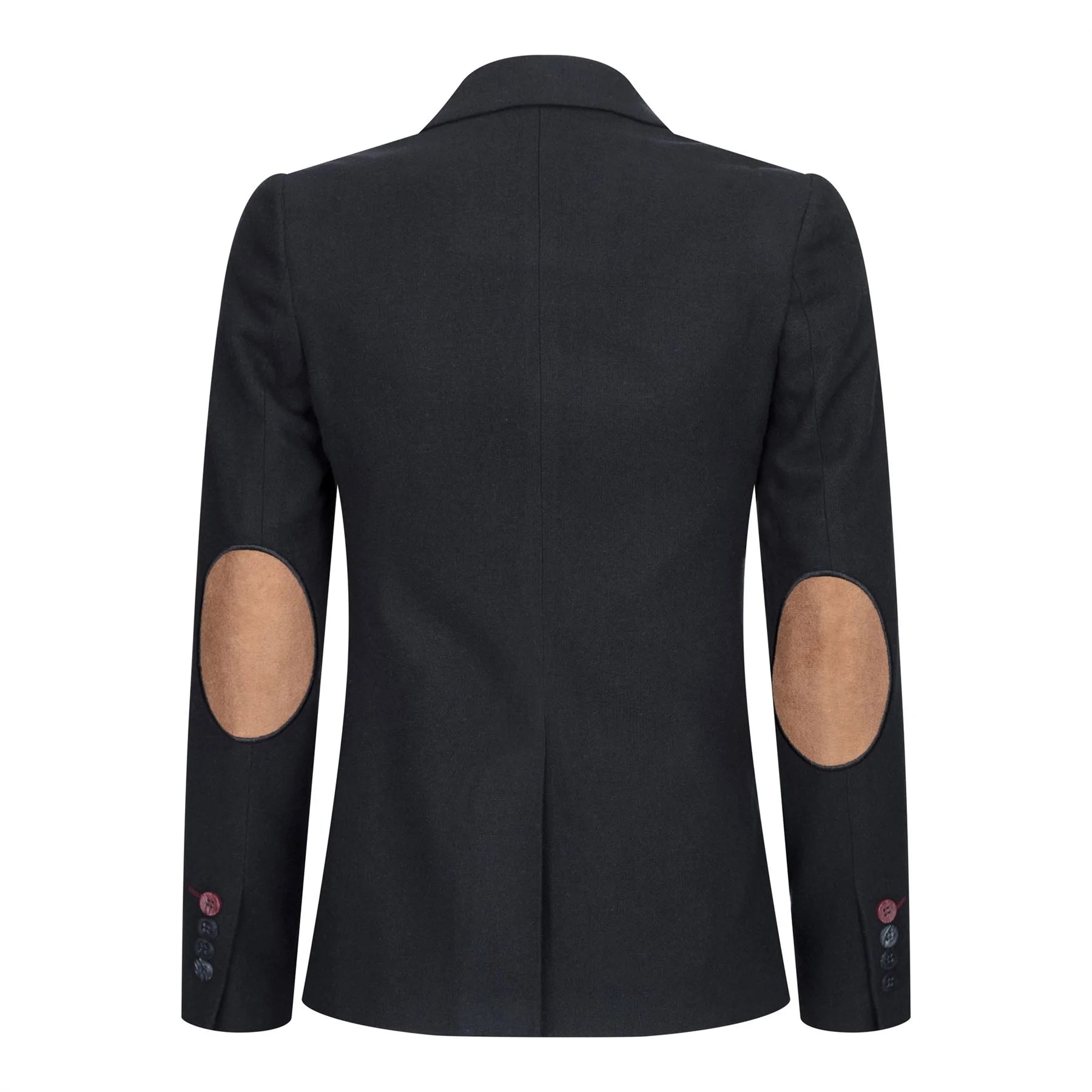 Ženski blazer obleka iz volnenega tvida z našitki na komolcu iz 20. let prejšnjega stoletja, vintage klasična črna