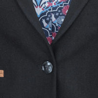 Ženski blazer obleka iz volnenega tvida z našitki na komolcu iz 20. let prejšnjega stoletja, vintage klasična črna
