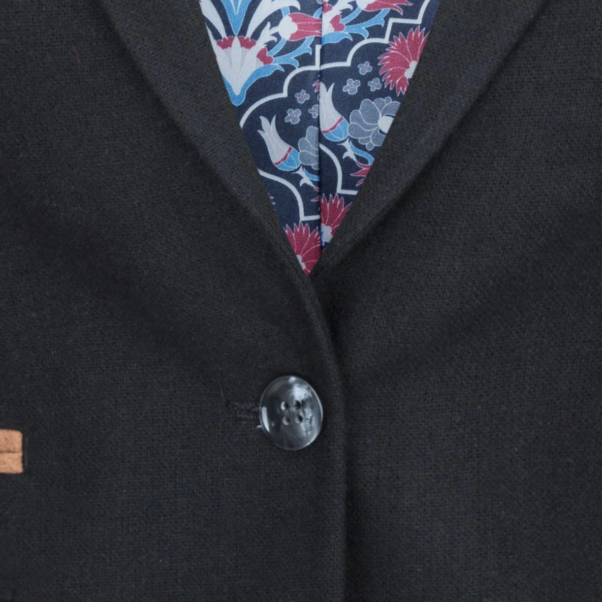 Ženski blazer obleka iz volnenega tvida z našitki na komolcu iz 20. let prejšnjega stoletja, vintage klasična črna