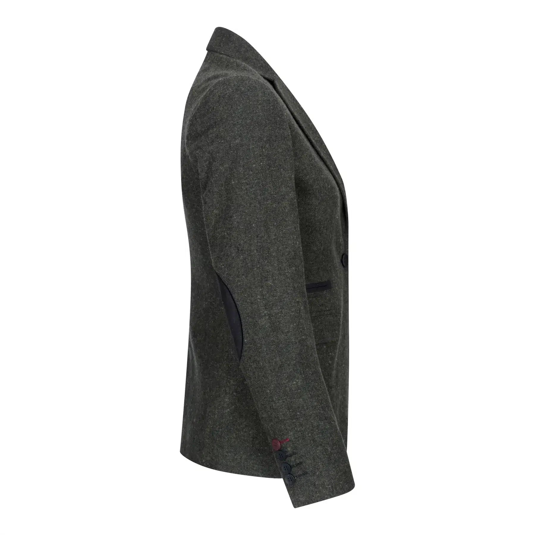 Ženski blazer obleka iz volnenega tvida z našitki na komolcu iz 20. let prejšnjega stoletja, vintage klasična zelena
