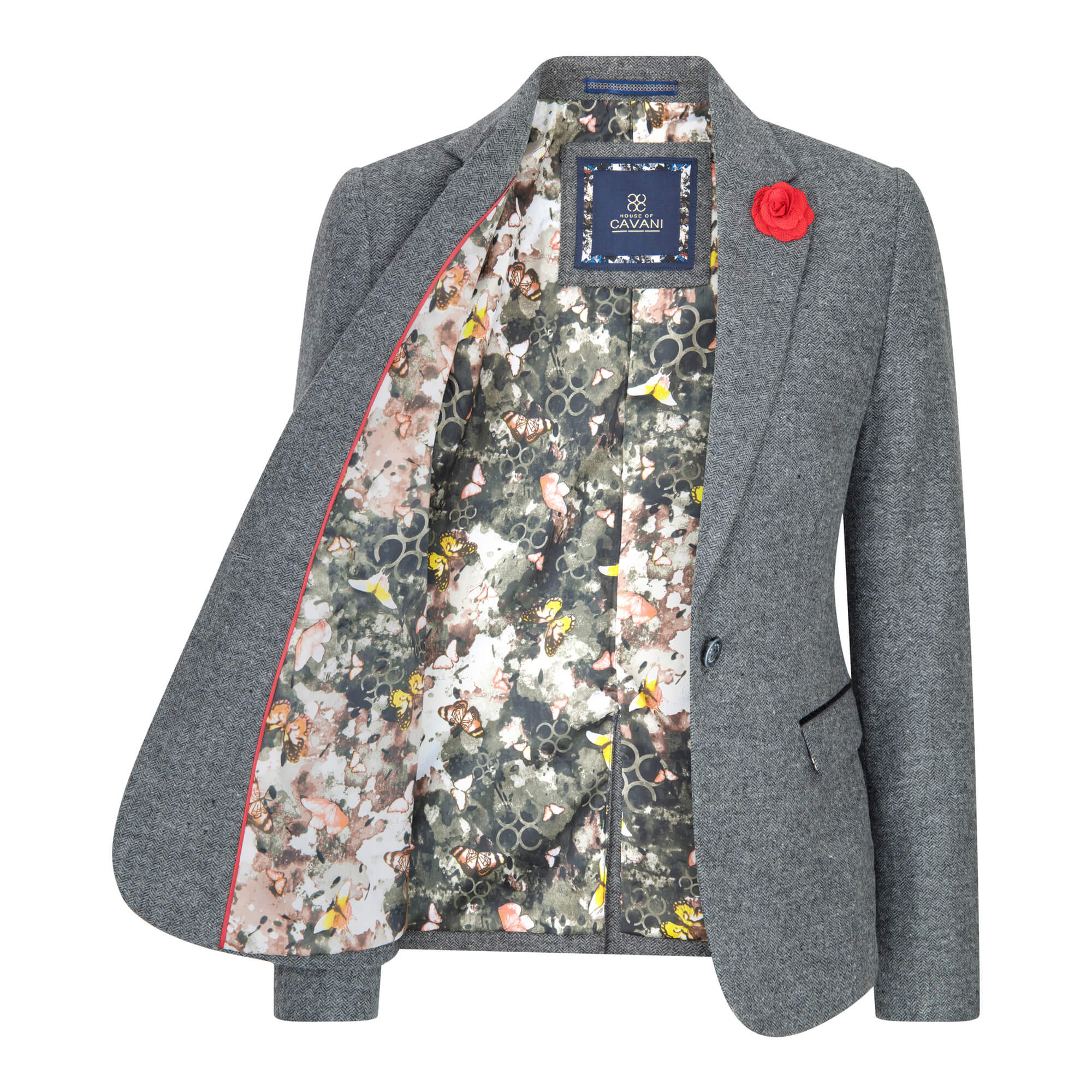 Ženski sivi blazer kroja