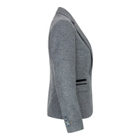Ženski sivi blazer kroja