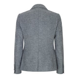 Ženski sivi blazer kroja