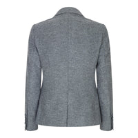 Ženski sivi blazer kroja
