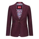 Ženski blazer obleka iz volnenega tvida z našitki na komolcu iz 20. let prejšnjega stoletja, vintage klasična bordo barva