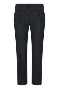 Ženske sive tvid hlače z vzorcem ribje kosti, krojeni kroj iz 20. let prejšnjega stoletja, vintage retro