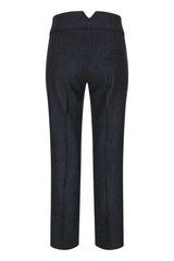 Ženske sive tvid hlače z vzorcem ribje kosti, krojeni kroj iz 20. let prejšnjega stoletja, vintage retro