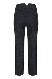 Ženske sive tvid hlače z vzorcem ribje kosti, krojeni kroj iz 20. let prejšnjega stoletja, vintage retro