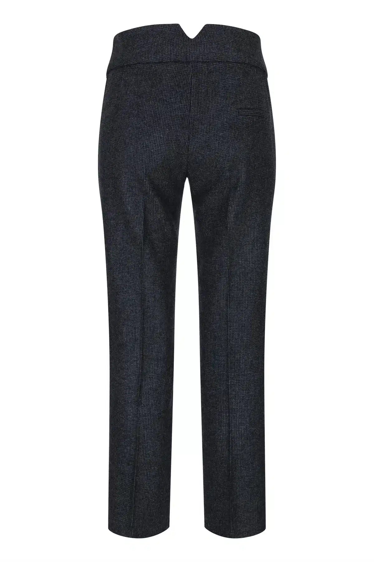 Ženske sive tvid hlače z vzorcem ribje kosti, krojeni kroj iz 20. let prejšnjega stoletja, vintage retro