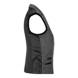 Ženski siv tvid telovnik z vzorcem ribje kosti, krojen kroj iz 20. let prejšnjega stoletja, vintage retro