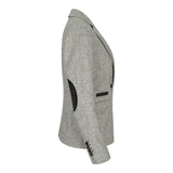 wsn03 - Ženski tvid siv blazer suknjič Elow Patch Peaky 1920s