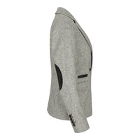 wsn03 - Ženski tvid siv blazer suknjič Elow Patch Peaky 1920s