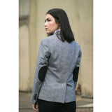 wsn03 - Ženski tvid siv blazer suknjič Elow Patch Peaky 1920s