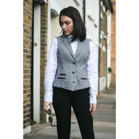 wsn03 - Ženski tvid siv blazer suknjič Elow Patch Peaky 1920s