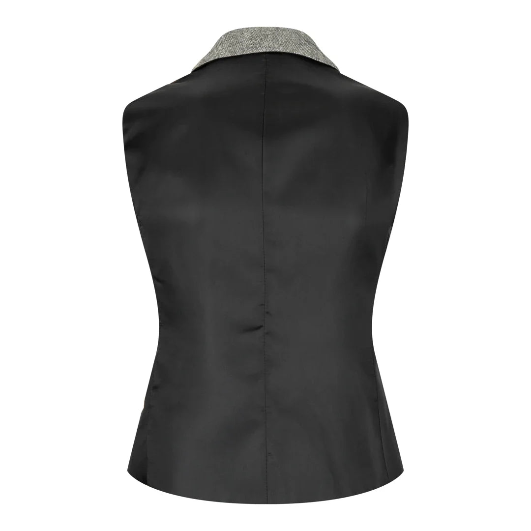 wsn03 - Ženski tvid siv blazer telovnik Elow Patch Peaky 1920s