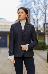 Ženske Črna jakna Tvid Ribja kost Volna Klasična Elegantna Casual Vintage 1920-ta