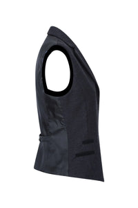 Ženski črni telovnik iz tvida, volnene barve, klasičen, eleganten in casual, vintage, 1920-ta leta