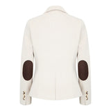 WSN15 - Ženski kremni blazer iz mešanice volne in tvida